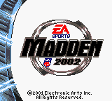 Madden NFL 2002 Title Screen